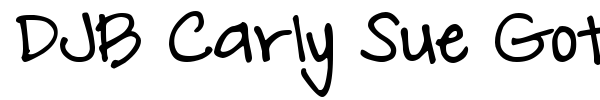 DJB Carly Sue Got Married font preview
